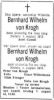 Dødsannonse Bernhard Wilhelm von Krogh