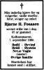 Dødsannonse Bjarne Halvdan Fosaaen