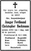 Dødsannonse Ansgar Ferdinand Christopher Bøckmann