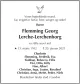 Dødsannonse Flemming Georg Lerche-Lerchenborg