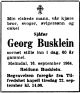 Dødsannonse Georg Busklein