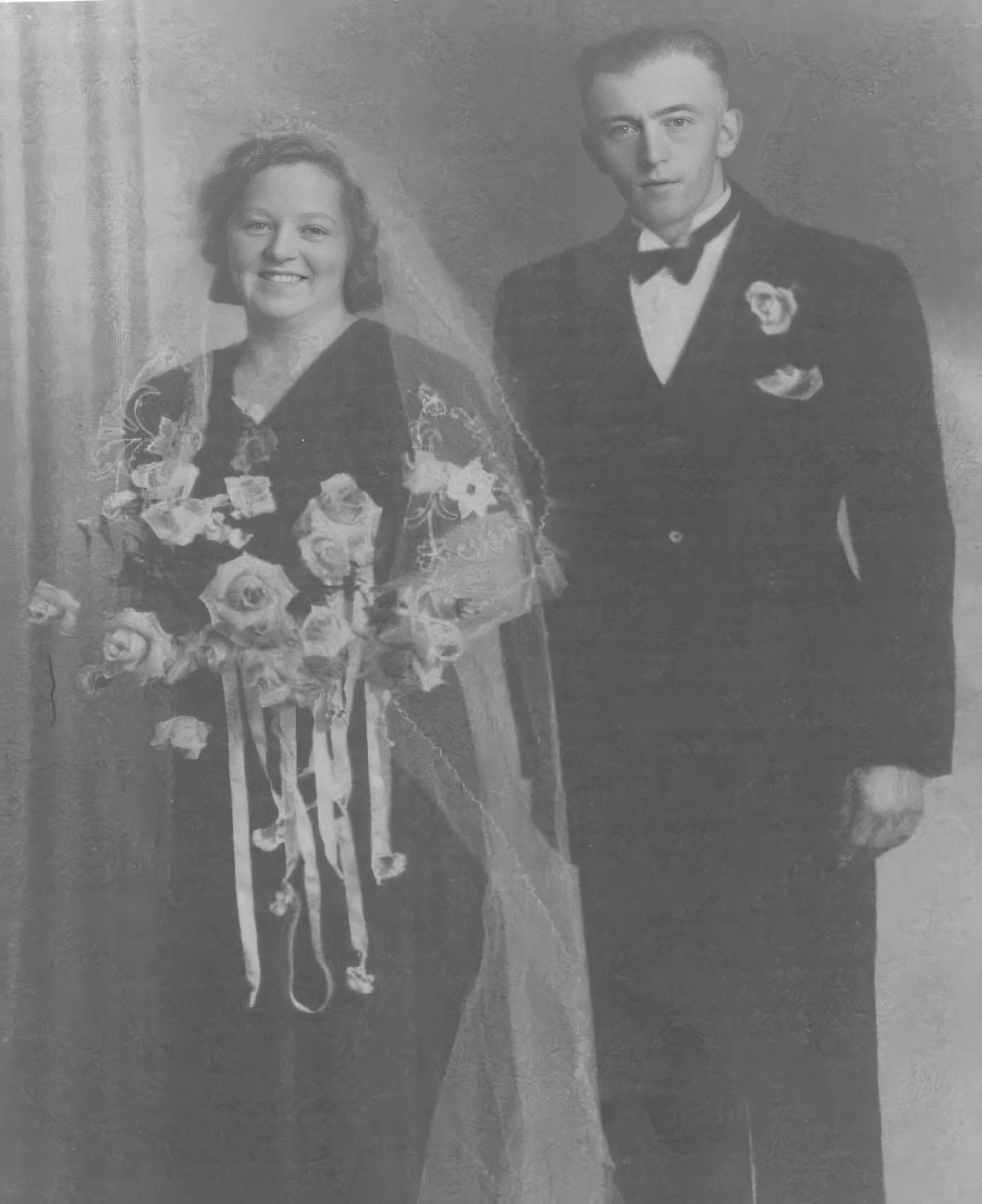 Bryllupsbilde Ingeborg Bakkedal og Bjarne Fosaaen