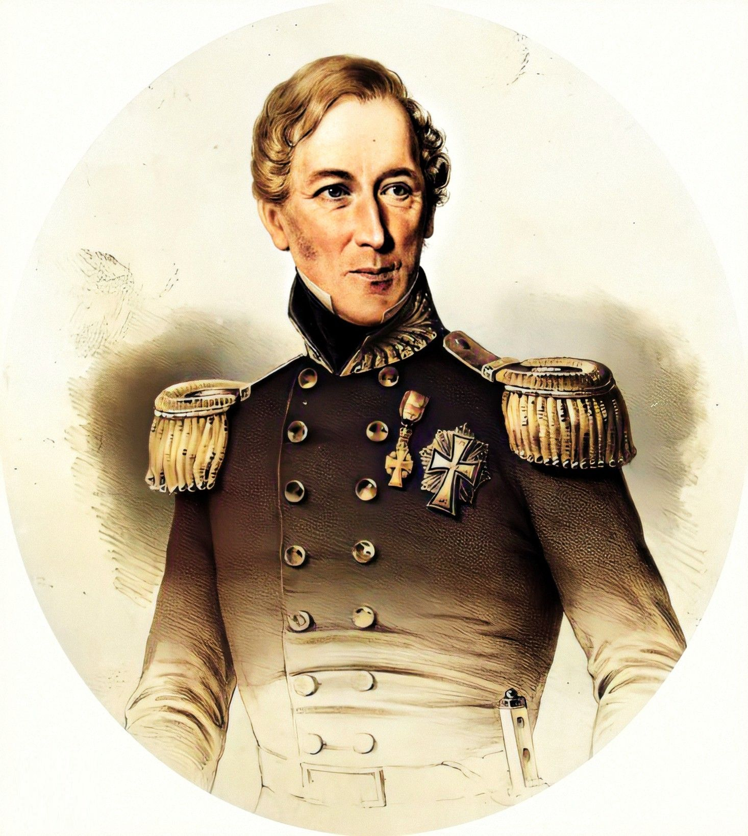 Tegning af Overforstmester Frederik Ferdinand von Krogh (1780-1844)